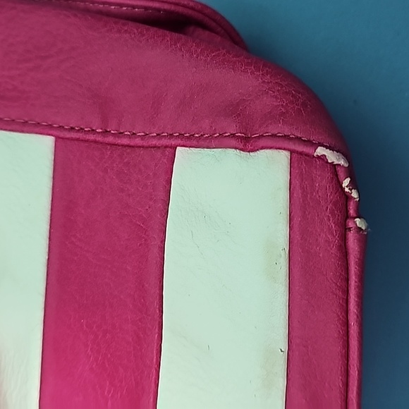 Michael Kors Pink and white striped purse - Picture 6 of 12